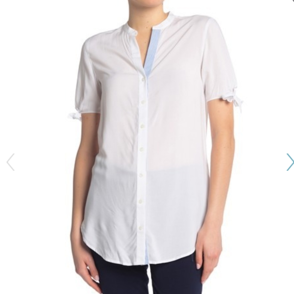 Draper James Bow Sleeve Button Up Blouse